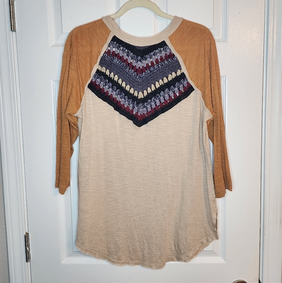 We The Free crochet half sleeve tee size Large - Picture 3 of 4